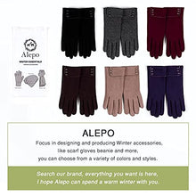 Load image into Gallery viewer, Womens Winter Warm Gloves, Touchscreen Texting Fleece Lined Windproof Driving Gloves Hand Warmer By Alepo (Black&amp;Burgundy-L)
