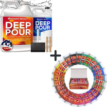 Load image into Gallery viewer, Upstart Epoxy Bundle - 2&quot; Deep Pour Epoxy Resin 1.5 Gallon &amp; Mica Powder 25pc Set of Pigments
