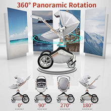 Load image into Gallery viewer, Baby Stroller 360 Degree Rotation Function,Hot Mom Baby Carriage Pu Leather Pushchair Pram 2020,Grey
