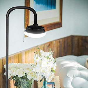 BULBEATS LED Floor Lamp with Replaced E26 Bulb Opreated by Pull Chain 4000K 12W Floor Lamps for Bedroom/Living Room, Office