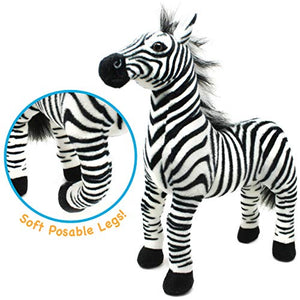 Zebenjo The Zebra - 16 Inch Stuffed Animal Plush - by Tiger Tale Toys