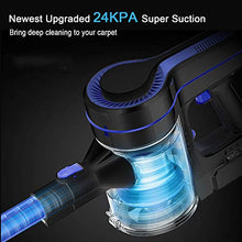 Load image into Gallery viewer, APOSEN Cordless Vacuum Cleaner, 24KPa Powerful Suction 250W Brushless Motor 4 in 1 Stick Vacuum for Home Hard Floor Carpet Car Pet H250 Blue
