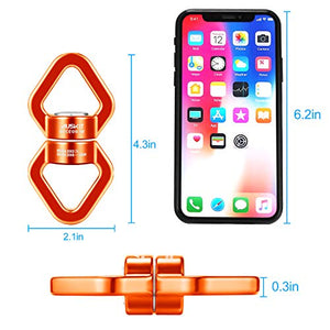 AusKit Swing Swivel, 30 KN Safest Rotational Device Hanging Accessory for Web Tree Swing, Therapy Swing, Aerial Dance, Swing Spinner Hanger, Rock Climbing, Hanging Hammocks (Orange)