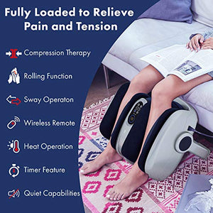 Miko Foot Massager Shiatsu Machine With Multi-Pressure Settings, Vibration, Deep-Kneading, Heat and Wireless Remote- Alleviate Discomfort From Plantar Fasciitis, Neuropathy, Diabetes Fits Up To Size15