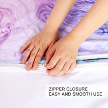 Load image into Gallery viewer, BlessLiving Colorful Marble Bedding Tie Dye Pastel Pink Comforter Cover for Teenage Girls Colorful Purple Blue Duvet Cover Set Marble Abstract Art Bed Set 3 Piece Bright Girly Bedspreads (Full)
