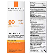 Load image into Gallery viewer, La Roche-Posay Anthelios Light Fluid Face Sunscreen Broad Spectrum SPF 60, Oxybenzone Free, Non Greasy, Non-Comedogenic, 1.75 Fl. Oz. (Packaging may vary)
