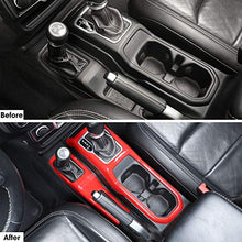 Load image into Gallery viewer, RT-TCZ Red Four-Wheel Drive + Gear Shift Panel Cover Trim for 2018-2020 Jeep Wrangler JL JLU
