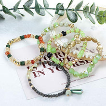 Load image into Gallery viewer, Finrezio 3 Sets Beaded Bracelets for Women Boho Multi-Layer Mix Beads Stackable Strand Stretch Bracelet Set for Teen Girls
