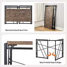Load image into Gallery viewer, Aingoo No Assembly Folding Computer Writing Desk Industrial Style Home Office Study Laptop Gaming Table for Small Space Brown

