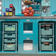 Load image into Gallery viewer, Simple Houseware Stackable 3 Tier Sliding Basket Organizer Drawer, Turquoise
