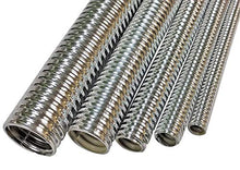 Load image into Gallery viewer, Bentley Harris ConvoShield Aluminized Nylon Wire Loom Tubing – 3/8&quot; Inch Diameter – 39” Inch Long | Chrome Finish | Aluminum Wire Loom | High Temp. For Automotive Applications
