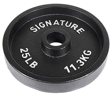 Load image into Gallery viewer, Signature Fitness Deep Dish 2-Inch Olympic Cast Iron Weight Plates with E-Coating
