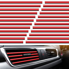 Load image into Gallery viewer, Frienda 20 Pieces Car Air Conditioner Vent Outlet Decoration Strips Universal Waterproof Bendable Car Vent Outlet Trim Decoration Car Interior Accessories for Straight Air Vent Outlet (Red)
