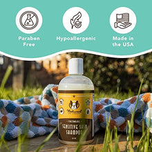 Load image into Gallery viewer, Natural Dog Company Sensitive Skin Shampoo (12 oz) | Aloe Vera and Oatmeal Dog Shampoo for Itchy Skin | Natural and Hypoallergenic | Non-Toxic and Paraben-Free | Hydrates, Soothes and Heals Irritation
