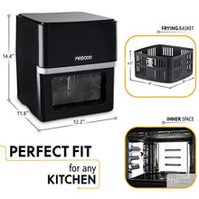 Load image into Gallery viewer, PINSOON Air Fryer Oven 10 QT with 31 Recipes, 360 degree Of Super-Heated Cyclonic Air, 8 Cooking Presets and 11 Accessories, LED Touch Screen and Auto-Shutoff Safety System
