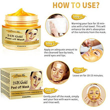 Load image into Gallery viewer, Gold Facial Mask, Peel off Mask, Blackhead Remover Mask with 24K Gold Extract, Anti-Aging, Deep Cleansing Blackhead ＆ Acne Scars, Dirt ＆ Oil, Repairs Uneven Skin Tone
