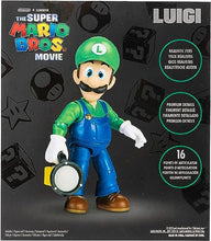 Load image into Gallery viewer, The Super Mario Bros. Movie - 5 Inch Action Figures Series 1 – Luigi Figure with Flashlight Accessory
