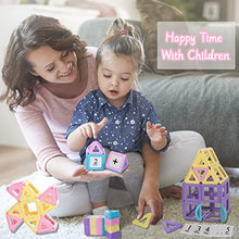 Load image into Gallery viewer, Rurvale Magnetic Blocks Building Tiles Set Learning Magnet Kit STEM Construction Montessori Inspirational Educational Imagination Toys for Kids Ages 3 4 5 6 7 Year Old Boys Girls Gifts
