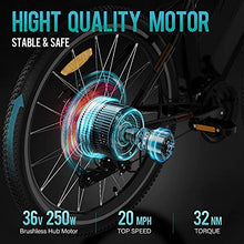 Load image into Gallery viewer, ENGWE Electric Bike Adult Electric Mountain Bike 250W E-Bike 26&#39;&#39; Electric Bicycle with Removable 36V 8Ah Battery, Professional 21 Speed Gear Electric Bicycle (Orange)
