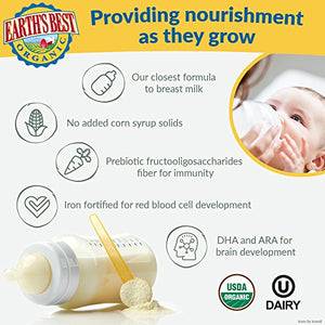 Earth's Best Organic Dairy Infant Powder Formula with Iron, Omega-3 DHA and Omega-6 ARA, 35 Ounce