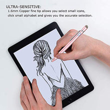 Load image into Gallery viewer, KECOW Stylus Digital Pen for Touch Screens, 1.45mm fine Elastic Tip Rechargeable Pencil Compatible for iPad iPhone Samsung Phone &amp;Tablets,iOS&amp;Android for Drawing and Writing Capacitive Pen (Rose Gold)
