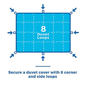 LINENSPA Microfiber Duvet Cover Set and LINENSPA All-Season White Down Alternative Quilted Comforter Insert
