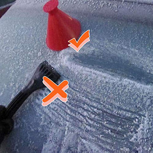 Round Ice Scraper Windshield Magic Cone-Shaped Funnel Car Windshield Snow Removal Tool (4colors-B)