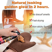 Load image into Gallery viewer, Self Tanner Mousse Kit, Self Tanning Lotion with Bronzer, Organic Sunless Tanner, Self Tanning Mitts, Back Lotion Applicator, Face Mitt and Kabuki Brush
