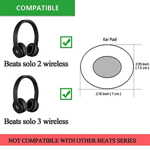 Solo 2.0/3.0 Replacement Earpads, JARMOR Memory Foam Ear Cushion Cover for Beats Solo 2.0/3.0 Wireless On Ear Headphones ONLY (Turf Green)