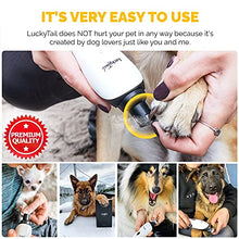 Load image into Gallery viewer, LuckyTail Dog Nail Grinder Trimmer – Professional Quiet 2-Speed Rechargeable Electric Pet Grooming &amp; Smoothing Tool Kit – Painless Paw Clipper
