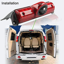 Load image into Gallery viewer, Videosystem Rear View Camera Backup Camera Replacement for Chevy Express GMC Savana Cargo Van Transporter/Savana Explorer 2003-2018 Year Third Brake Light, with Roof Top Mount
