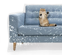 Load image into Gallery viewer, Plastic Couch Cover Pets | Cat Scratching Protector Clawing Deterrent | Heavy Duty Water Resistant Thick Clear Vinyl | Sofa Slipover Moving Long Term Storage
