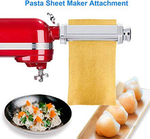 Load image into Gallery viewer, 3 Piece Pasta Roller Cutter Attachment for KitchenAid Stand Mixers, Included Pasta Sheet Roller, Spaghetti Cutter, Fettuccine Cutter Maker Accessories and Cleaning Brush
