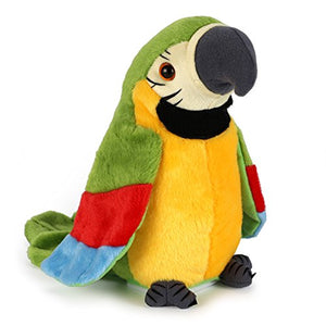 Upgrade Newest Talking Parrot - Repeats What You Say With Cute Voice - Electronic Pet Talking Plush Toy Parrot for Child Kids gift Party Toys
