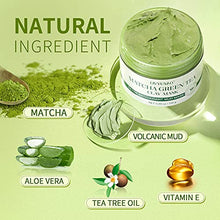 Load image into Gallery viewer, Green Tea Clay Facial Mask, Green Clay Mask with Volcanic Mud, Deep Washing Blackhead Remover Mud Mask, Purifying Facial Mask for Wrinkles, Blackheads, Pore, Acne (5.29oz)
