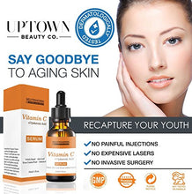 Load image into Gallery viewer, Vitamin C serum - Highest Naturally Concentrated Vitamin C serum + 30% Hyaluronic Acid - Organic Skin Care for Anti-Aging Wrinkle Facial serum for Face &amp; Eyes - Vegan Vitamin C Serum Paraben Free
