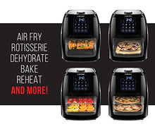 Load image into Gallery viewer, Chefman 6.3 Quart Digital Air Fryer+ Rotisserie, Dehydrator, Convection Oven, 8 Presets to Air Fry, Roast, Dehydrate, Bake &amp; More, BPA-Free, Auto Shut-Off, Accessories Included, XL Family Size, Black
