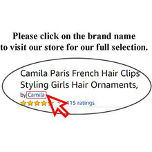 Load image into Gallery viewer, Camila Paris CP3242 French Hair Bun Holder Cover Cap Hair Updo, Brown, Hair Pin Thru, Strong Hold Grip Hair Clips for Women, No Slip and Durable Styling Girls Hair Accessories, Made in France
