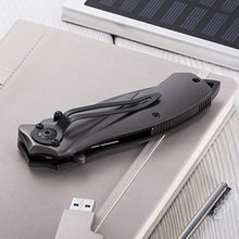 Load image into Gallery viewer, Heavy Pocket Knife for Men Best Spring Assisted Knife Folding Knife with Glass Breaker and Pocket Clip - Tactical Knofe - Camping Hunting Hiking Fishing EDC Survival Boy Scout Knife Gifts for Men 6495
