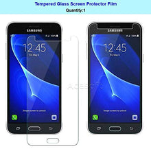 Load image into Gallery viewer, Ultra Clear Anti-Shatter Shockproof Tempered Glass Screen Protector + Natural Tactility Flexible Protective Case Cover for Cricket Samsung Galaxy Amp Prime SM-J320A Cellphone
