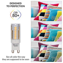 Load image into Gallery viewer, Simba Lighting G9 LED Light Bulb (5 Pack) 4W T4 40W Halogen Replacement for Pendants, Ceiling Lights, Desk Lamp, Wall Sconce, 120V JCD Bi-Pin Base Non-Dimmable, 3000K Soft White
