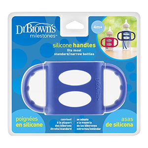 Dr. Brown's 100% Silicone Standard-Neck Baby Bottle Handle, Blue