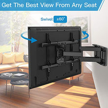 Load image into Gallery viewer, TV Wall Mount Full Motion Bracket for Most 37-75 Inch LED LCD OLED 4K Flat Curved TV Swivel Dual Articulating Arms Extension Rotation Tilt Max VESA 600×400 Supports TV up to 132lbs
