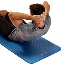 Load image into Gallery viewer, Gaiam Essentials Thick Yoga Mat Fitness &amp; Exercise Mat With Easy-Cinch Yoga Mat Carrier Strap, Teal, 72"L X 24"W X 2/5 Inch Thick
