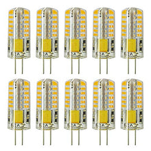 Load image into Gallery viewer, Rayhoo 10pcs G4 LED Bulbs JC Bi-Pin Base Light Bulbs 3W AC/DC 12V 20W-30W T3 Halogen Bulb Replacement Landscape Bulbs(Warm White 3000K)
