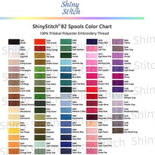 Load image into Gallery viewer, ShinyStitch 82 Spools Polyester Embroidery Machine Thread Kit, 500M (550Y) for Brother Babylock Janome Singer Pfaff Husqvarna Bernina Embroidery and Sewing Machines
