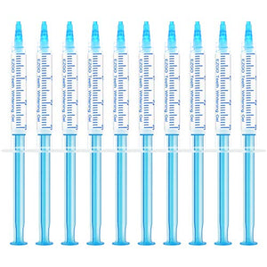 EZGO 10 Pack Teeth Whitening Gel Refills 22% Bleaching Gel, No Sensitive Teeth Whitener, Great for Sensitive Tooth Whitening, Works with Teeth Whitening LED Light and Tray (10X 3ML)