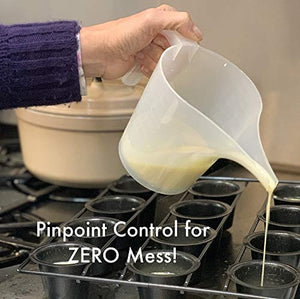 Fox Run Easy Pour Measuring Cup with Funnel Spout, 3.5, Clear Plastic
