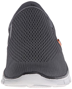 Skechers Men's Equalizer Double Play Slip-On Loafer,Charcoal/Orange,11.5 M US