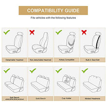 Load image into Gallery viewer, AOOG Leather Car Seat Covers, Leatherette Automotive Vehicle Cover for Cars SUV Pick-up Truck, Universal Non-Slip Vehicle Cover Waterproof Interior Accessories, Full Set, Gray
